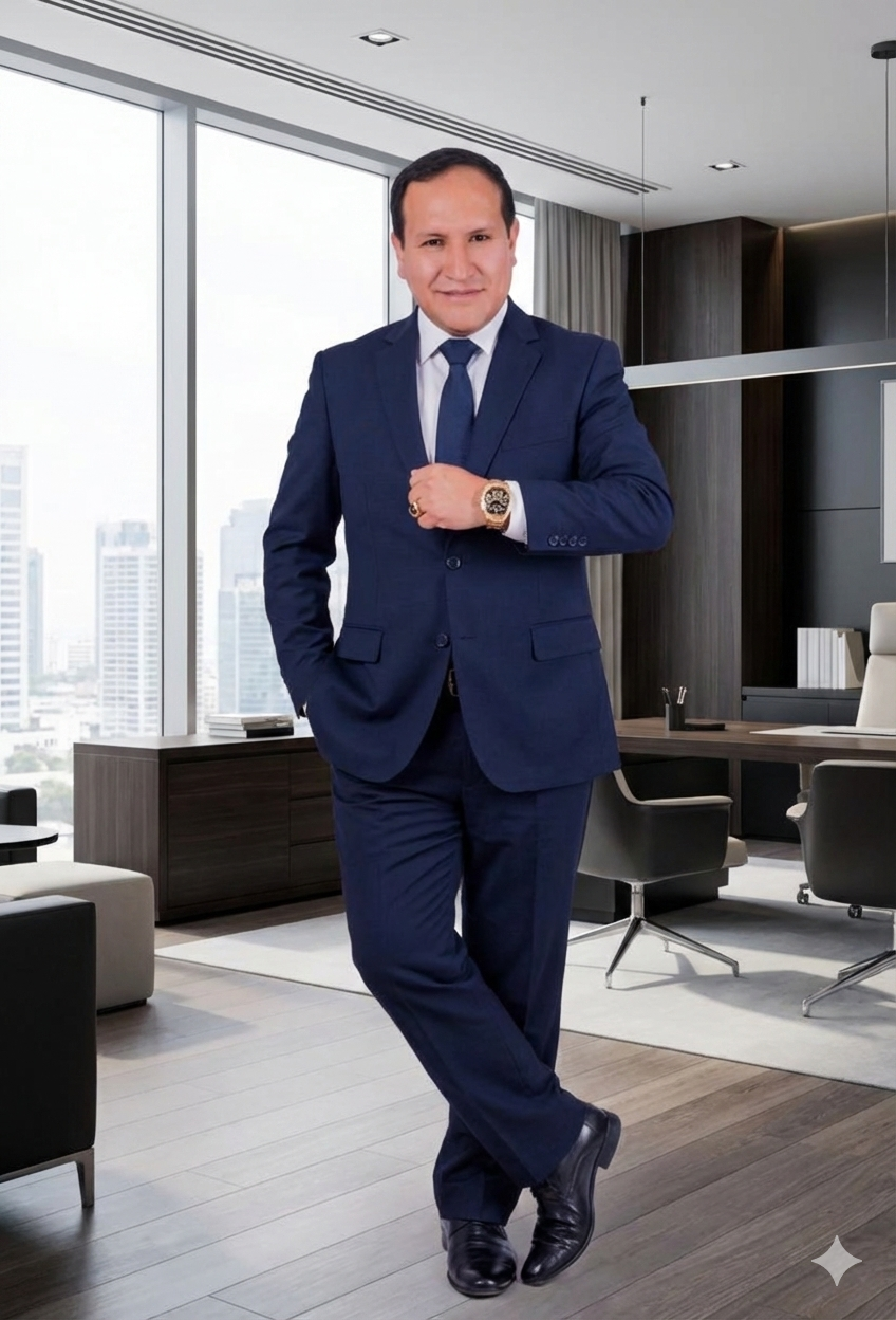 David Ames — Marca Personal ejecutivo en oficina moderna